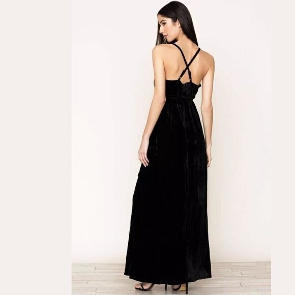 YUMI KIM RUSH HOUR VELVET WRAP MAXI DRESS GOWN - Picture 5 of 5